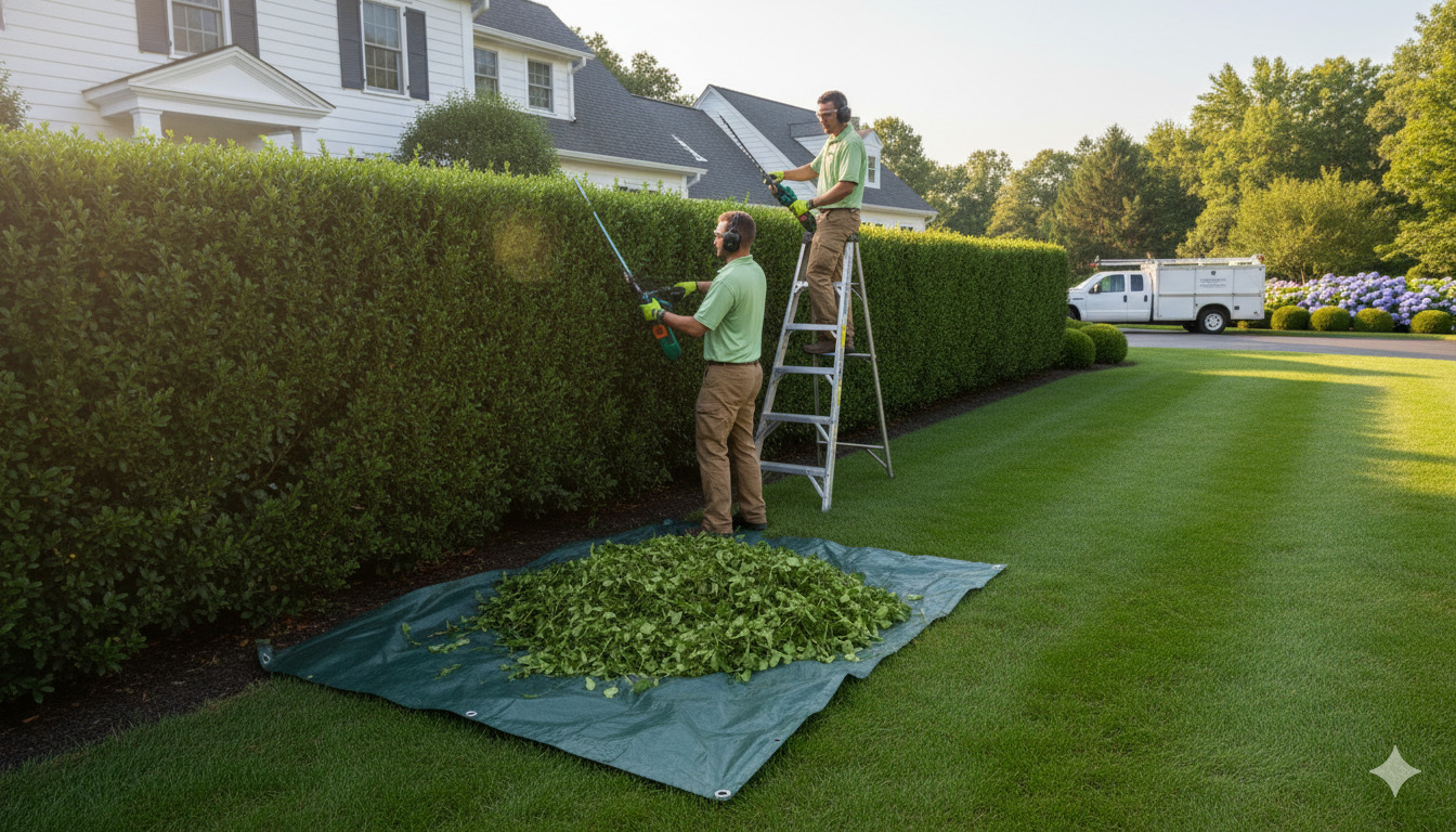 Professional shrub trimming service